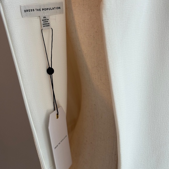 NWT Dress the Population White Floor Length Dress - Picture 4 of 5